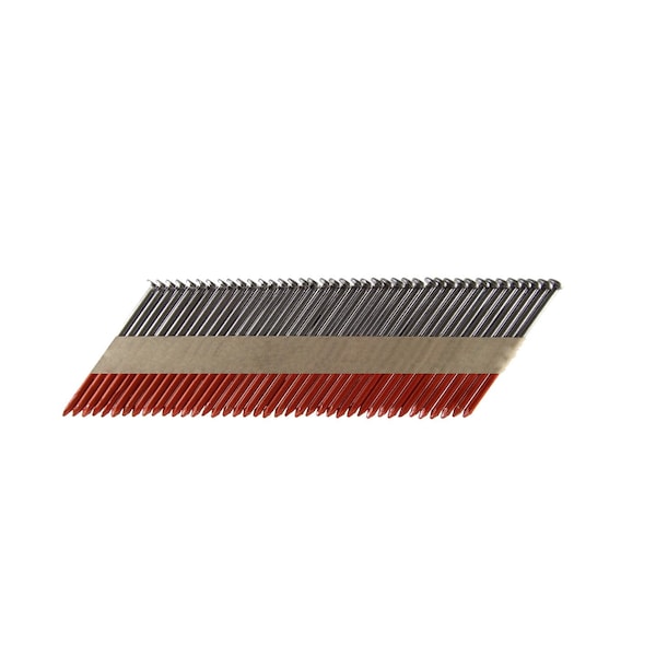 Common Nail, 2-3/8 in L, 33D, Steel, Bright Finish, 2500 PK